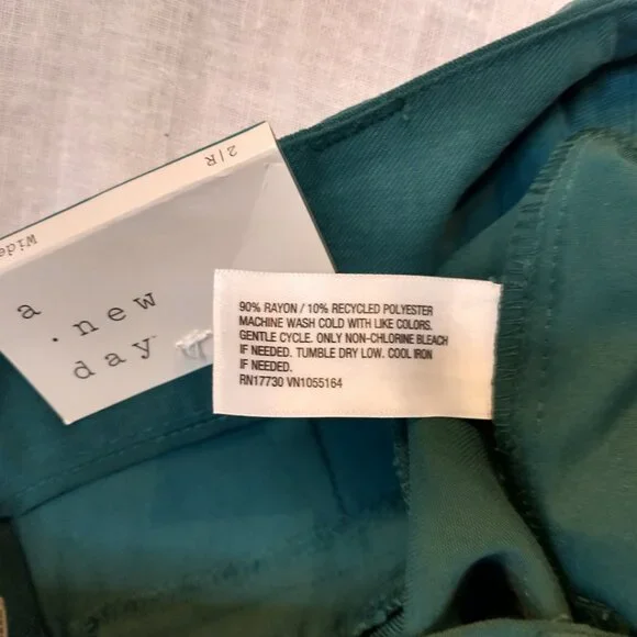 A New Day Women's Wide Leg Relaxed High Rise Baggy Wide Leg Trousers size 2 - Picture 7 of 9